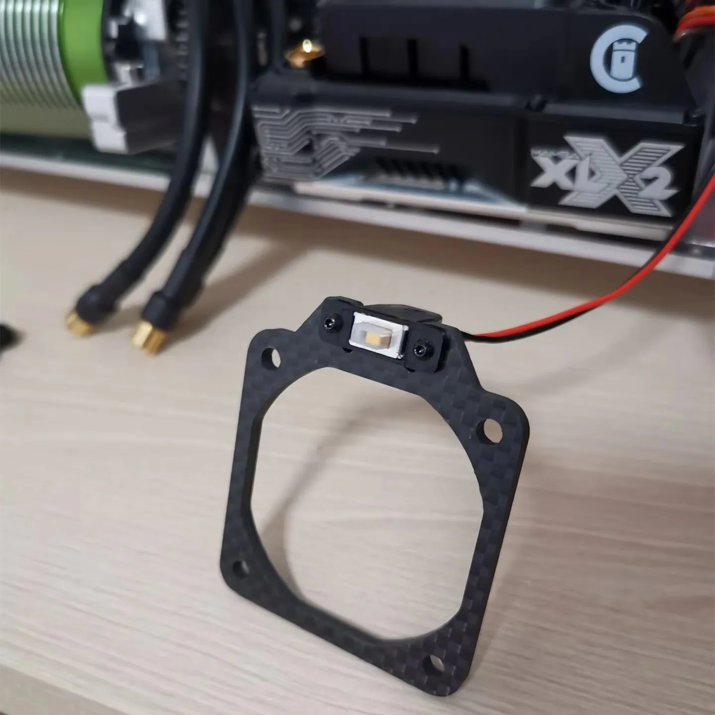 Carbon Fiber Switch Mount For Castle Creations XLX2 ESC 1/5 Traxxas XMAXX LOSI RC Car Parts