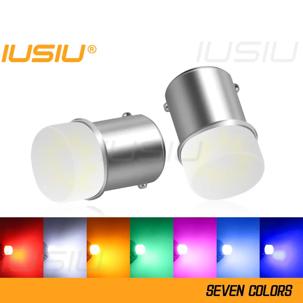 

IUSIU 12V 24V P21W Led Bulb 1156 1157 Strobe Flash BA15S BAY15D R5W R10W P21/5W Red Flashing Brake Reverse Lamp Truck Car Light