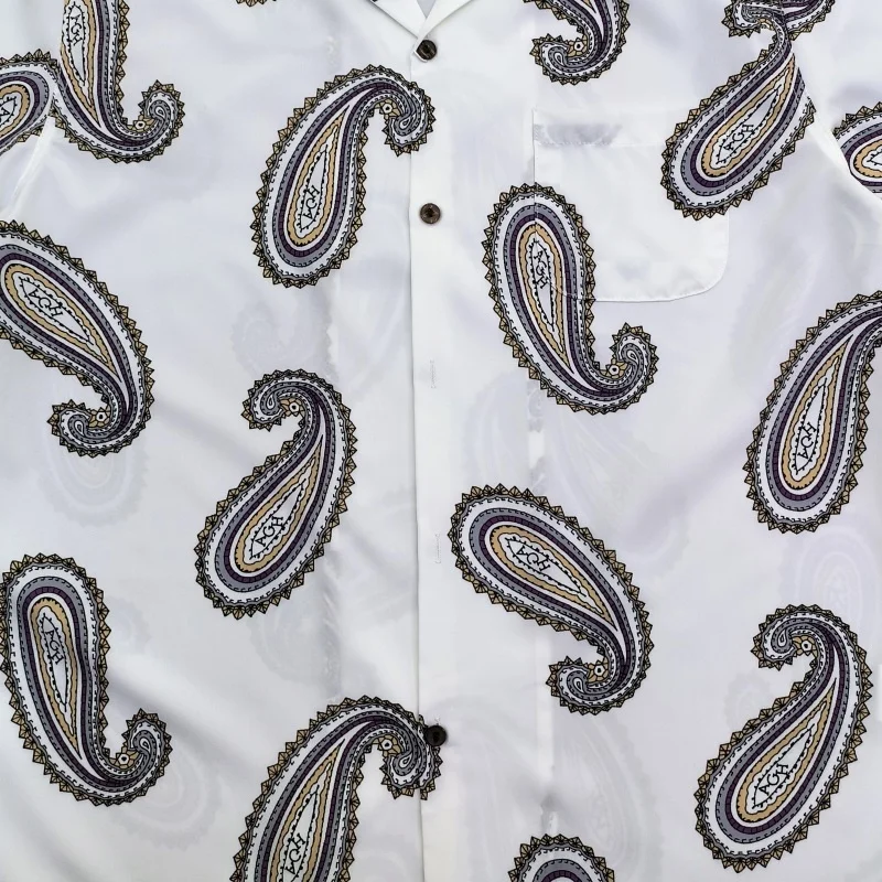 AI Brand WACKO MARIA Cashew Flower Shirt Summer Beach Style Loose Mens Womens Hip Hop Hawaii Short Sleeve Shirt