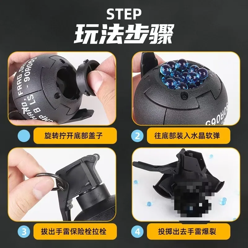 M67 Hand Grenade Explosion Grenade Smoke Toy 1/3PCS, Nylon Grenade Model,for Airsoft Paintball Shooting.