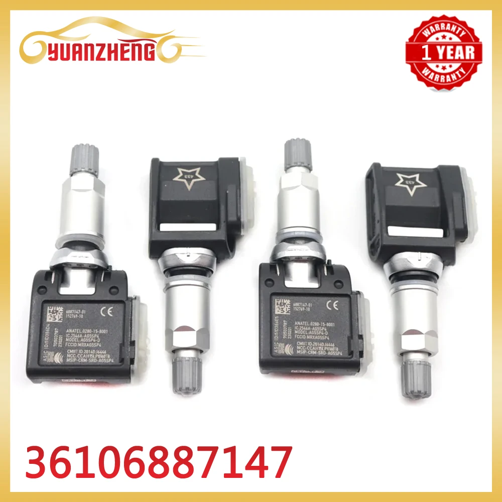 TPMS Tire Pressure Sensor For BMW 3 4 5 6 7 8 Series iX3 X3 X4 X5 X6 X7 M2 ALPINA Rolls-Royce MERCEDES-BENZ 36106887147 433Mhz