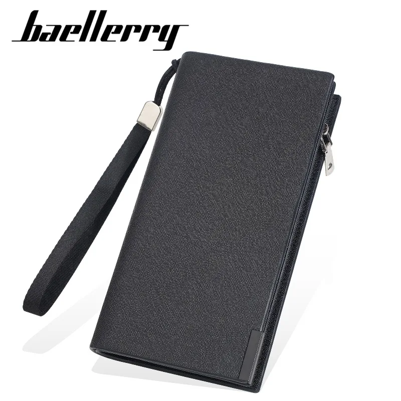 

Baellerry Men's Long Zipper Wallet Multi-card Slot Card Holder Business Wallet with Zipper Multi Functional Coin Purse for Man