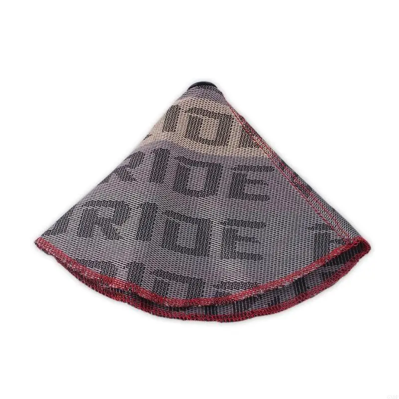6XDF Shift Boot Cover Racing Shift Knob Collars Universal for Most Vehicles Letter Patterns Stitches Lever Cover