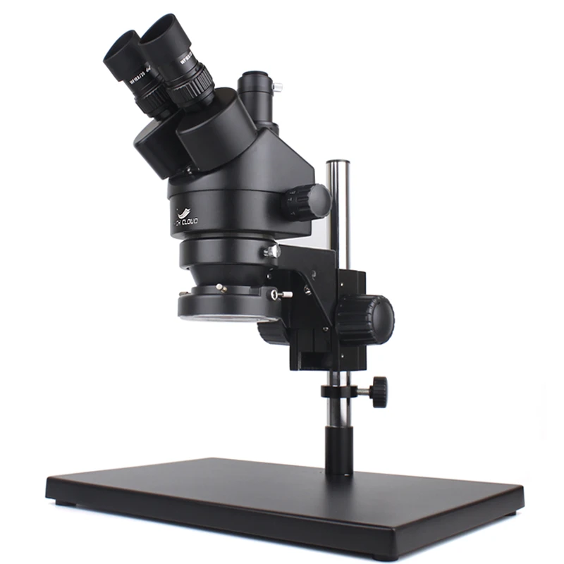 Simul-Focal Trinocular Microscope Zoom Stereo Microscope Magnification Continuous Zoom 7X - 45X For Phone PCB Repair Soldering