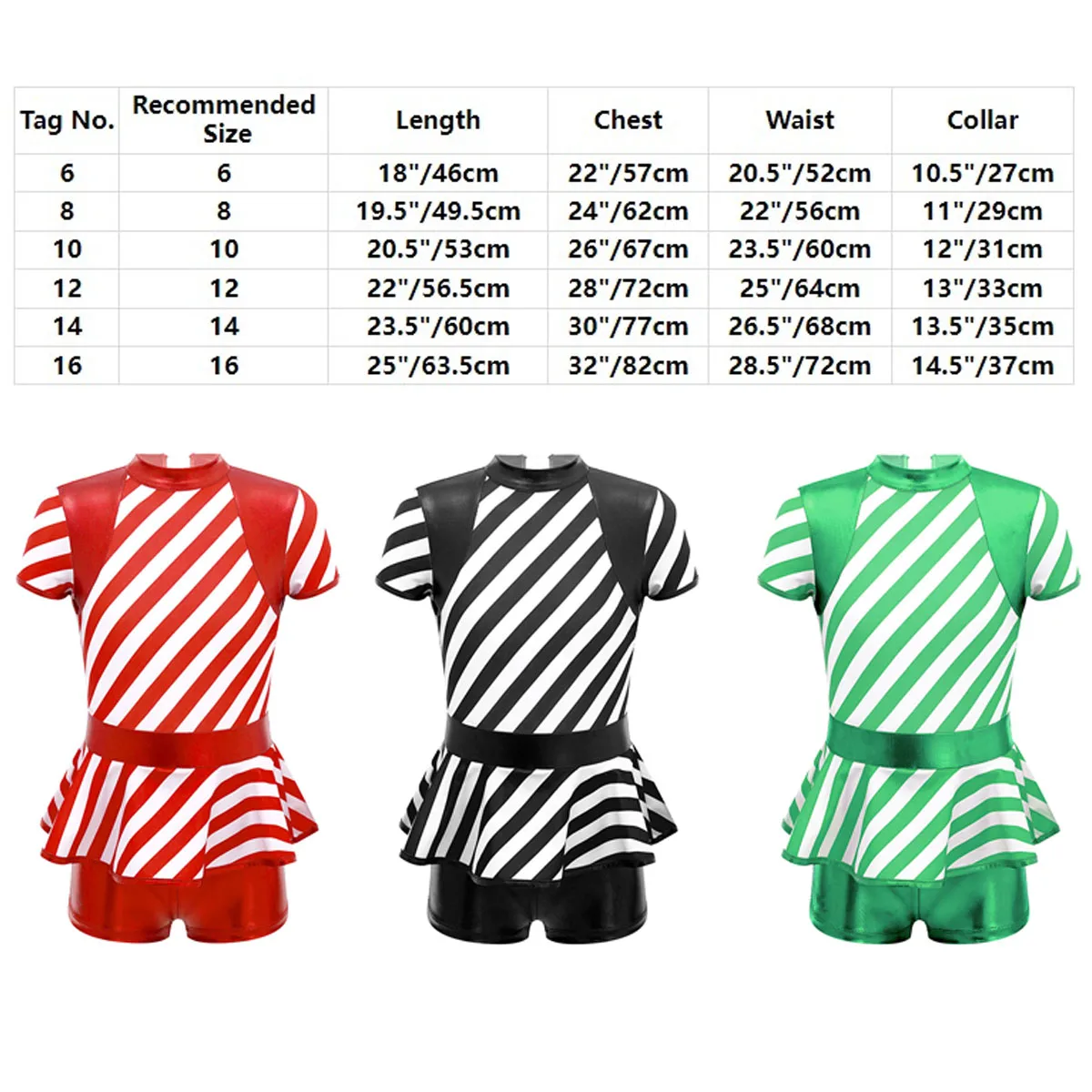 Candy Cane Weihnachten Bodysuit Overall Kostüm Kinder Mädchen Pailletten Streifen Weihnachten Cosplay Fancy Dress Up Unitard Dancewear