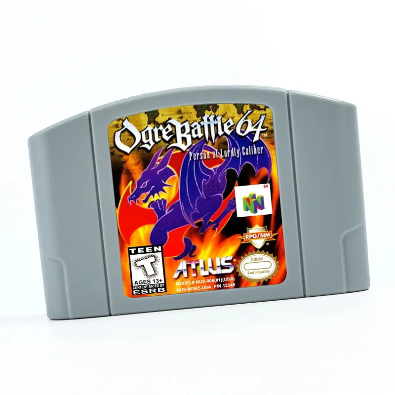 

Game Card Cartridge System Console for N64 64 US Version Ogre Battle 64 Person of Lordly Caliber