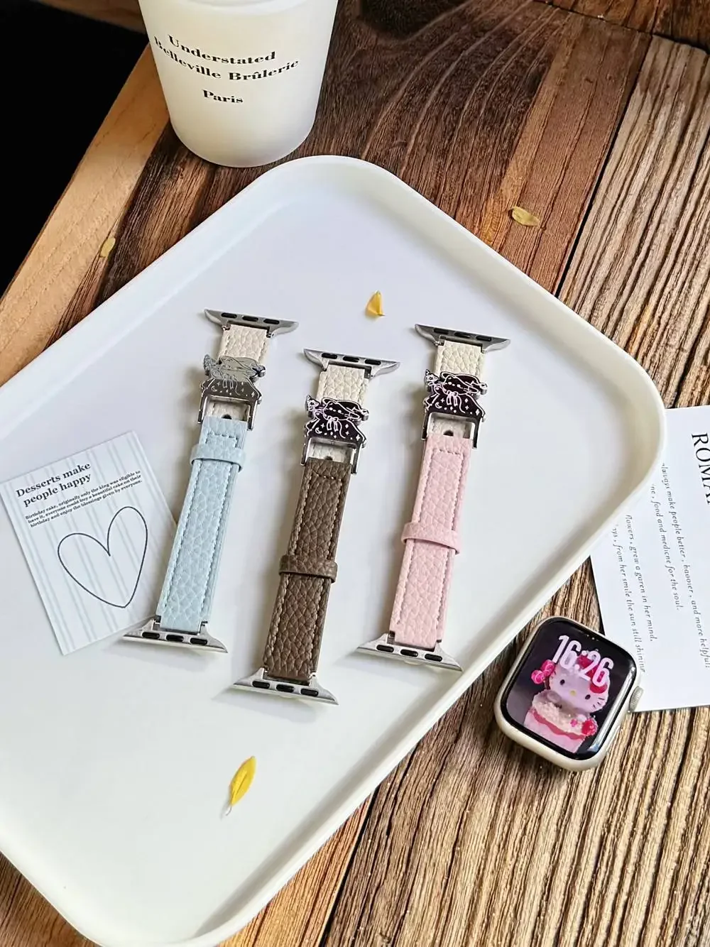 Nice Advanced Leather loop For Apple Watch band women 10/9/8/7/6/5/4 38mm 40mm 41mm 42mm 44mm 45mm 46mm 49mm Strap