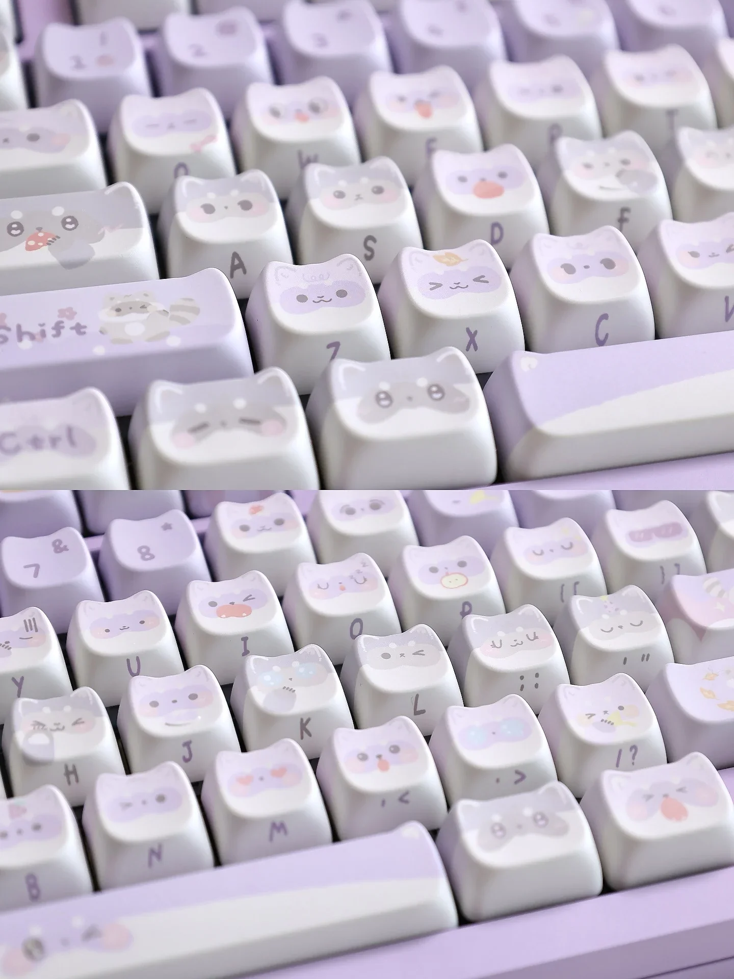 Lilac-Bluetooth付きの完全なメカニカルキーボード,5つの昇華型