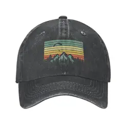 Paraglider Sails Over Mountains Baseball Cap for Men Women Adjustable Gift For Paragliders Paramotor Lover Dad Hat Performance