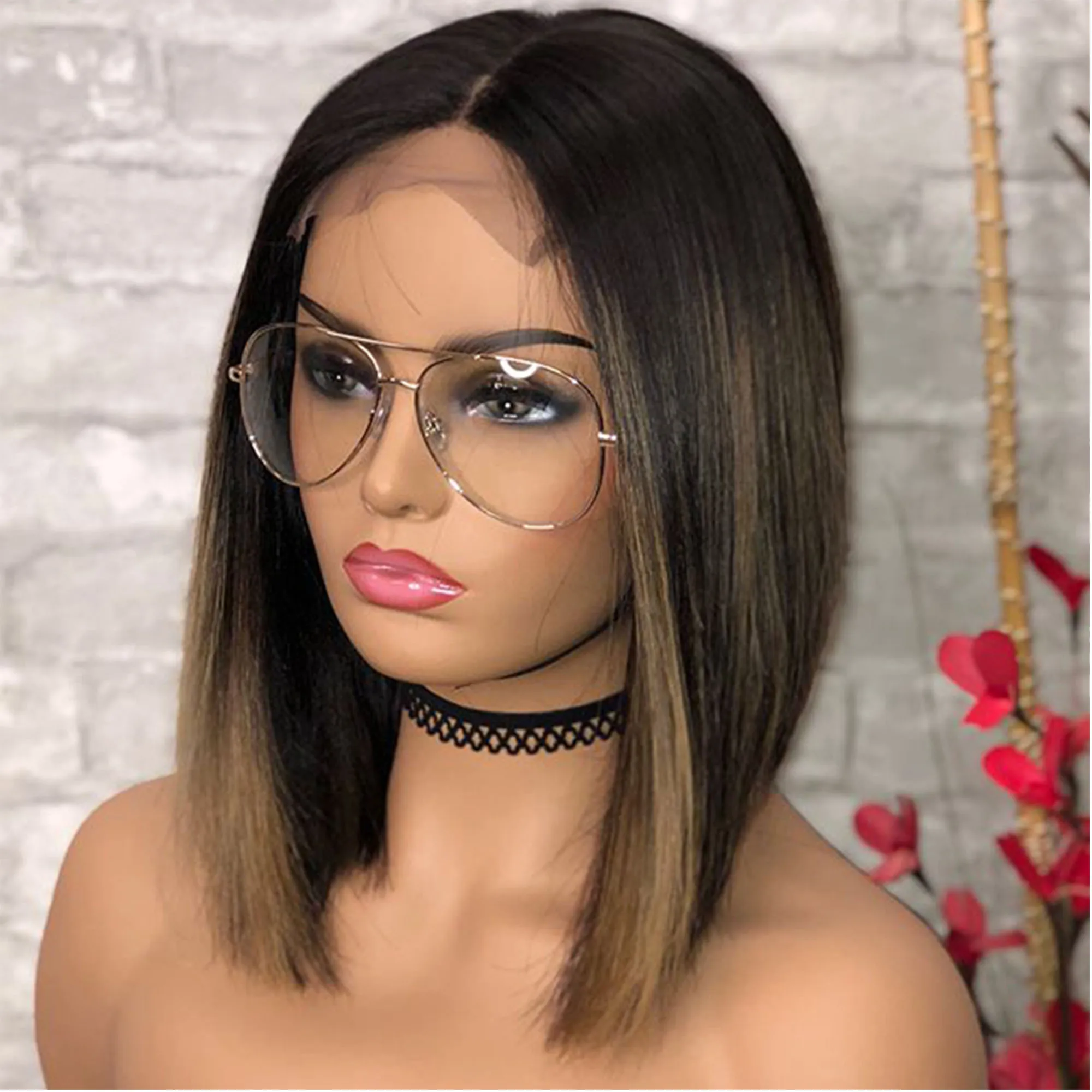 

Highlight Blonde Short Bob 5x5 Silk Base Body Wave Jewish Human BabyHair HD Lace European Hair Preplucked Glueless Daily Wear