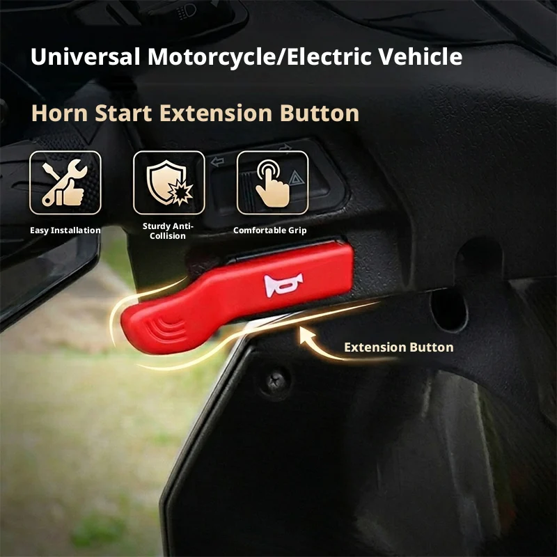 Motorcycle Modification Button Horn Switch Extender Extension Motorcycle Modification Start Up Switch Button Horn Switch Cover