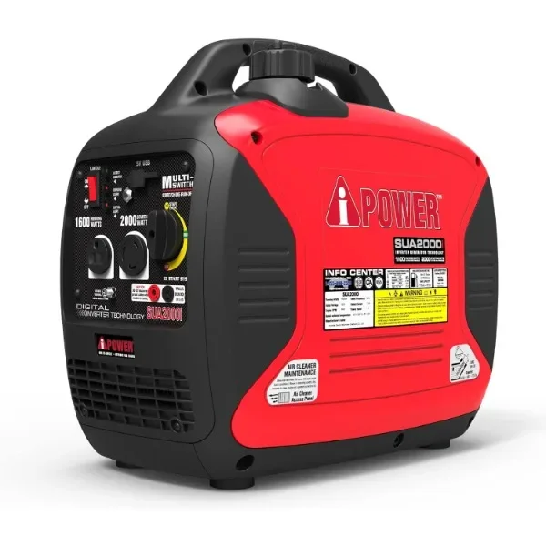 A-iPower Portable Inverter Generator, 2000W Ultra-Quiet RV Ready, EPA Compliant, Small & Ultra Lightweight For Backup Home Use