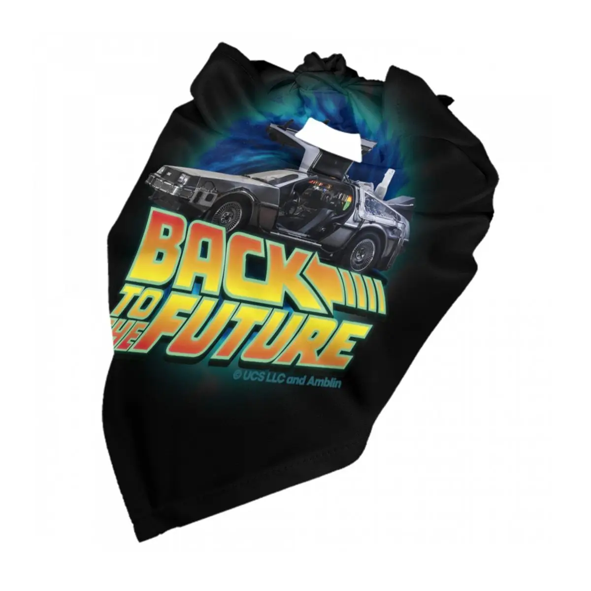 Delorean في الوقت العودة إلى المستقبل أوشحة الحيوانات الأليفة البوليستر القطط الجراء عصابات مضحك مثلث مريلة اكسسوارات الحيوانات الأليفة