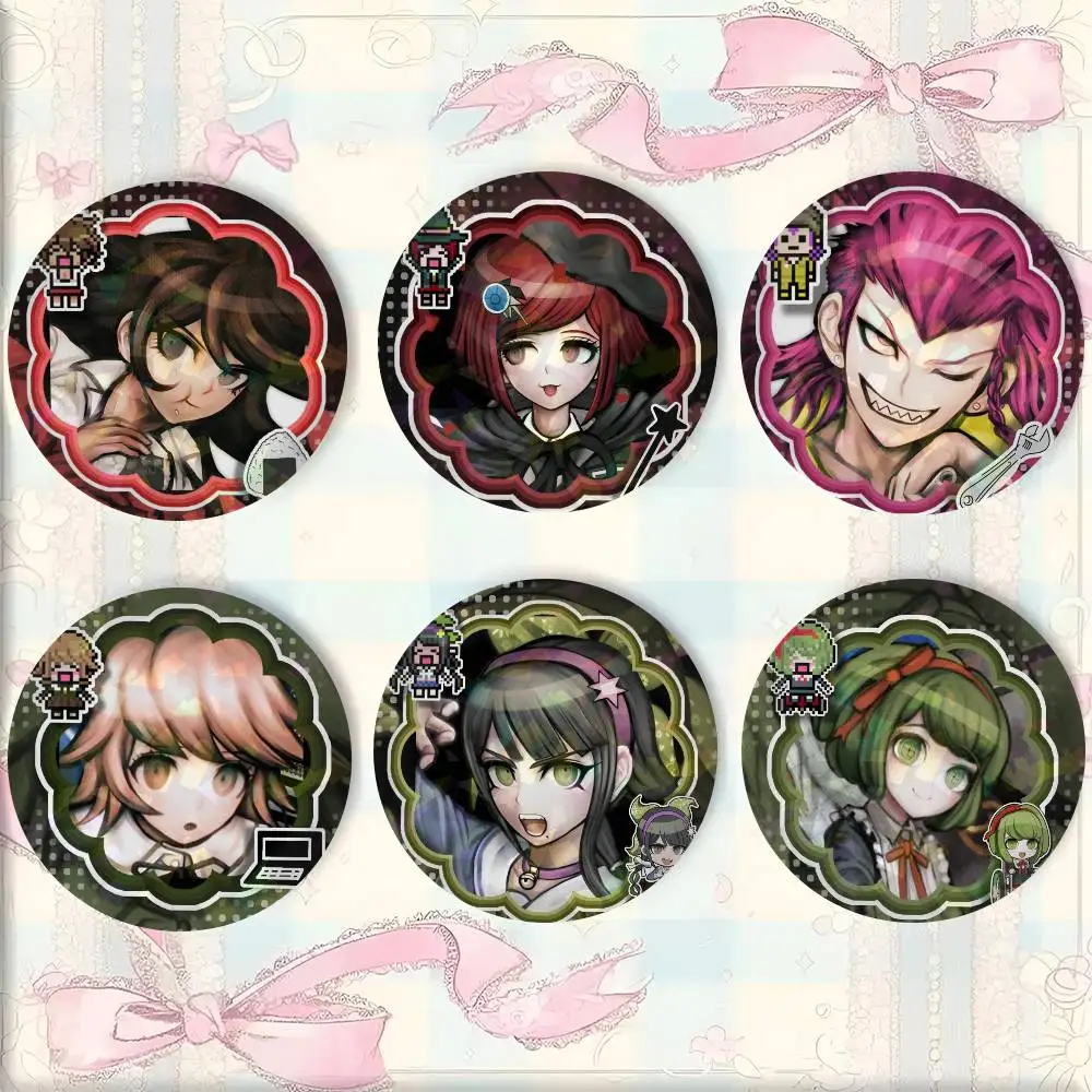 Peripherie Danganronpa Runde Snap-in Broschen Rockband Anstecknadeln Abzeichen Fan-Kollektion Accessoires Schmuck Handgemachte Geschenke