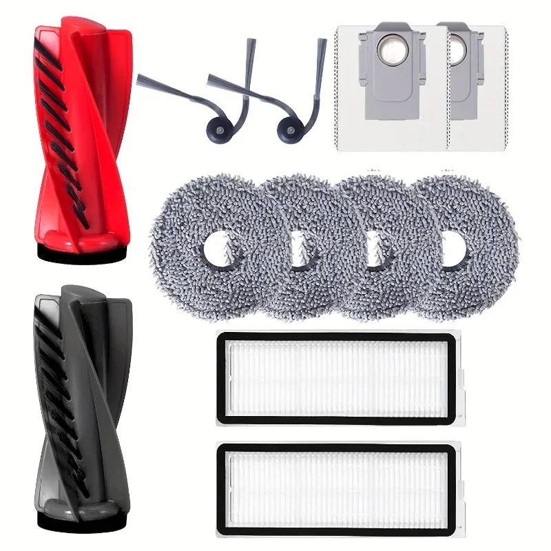 11Pcs Replacement Accessories Kit Compatible For Roborock Qrevo Curv, Qrevo Edge Robot Vacuum Cleaners