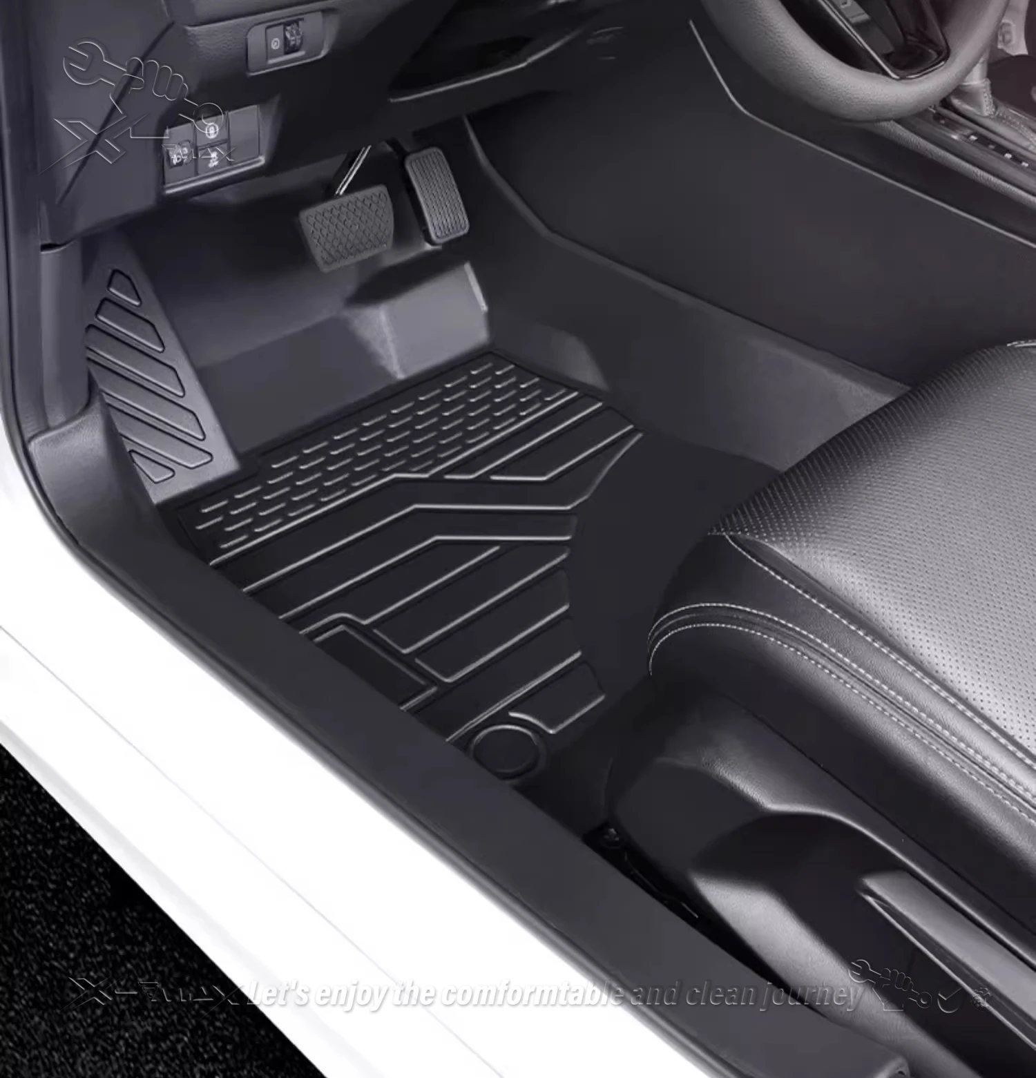 Left-hand Drive Car Floor Mat For Honda 11th Civic 2021-2023 Full Surround Foot Mat Automotive Floor Mat Floor Liner Water-proof