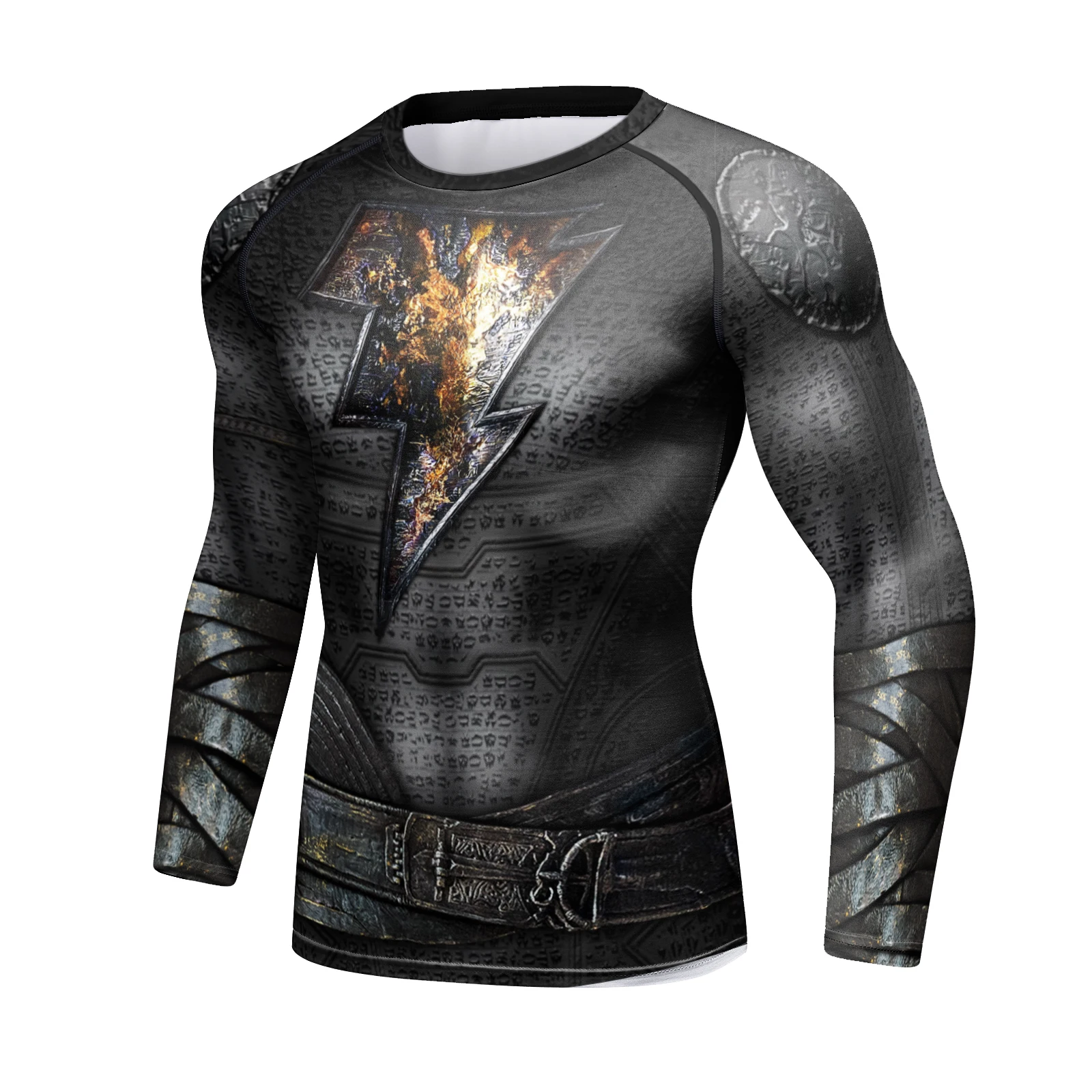 Full Sublimation Men Long Sleeve Casual Sports Cool T-Shirt 3D Print Compression Gym MMA Jiu Jitsu Rashguard Quickly Dye Shirts