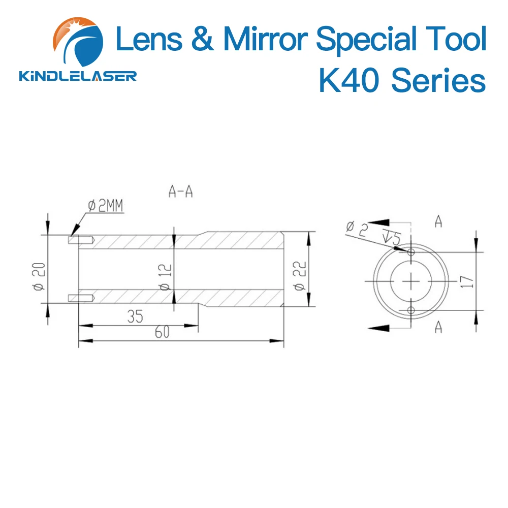 KINDLELASER Tool For Removing and Installing Lens Tube Lock Nut and Reflector Mirror Fixing Nut For K40 series Laser Head