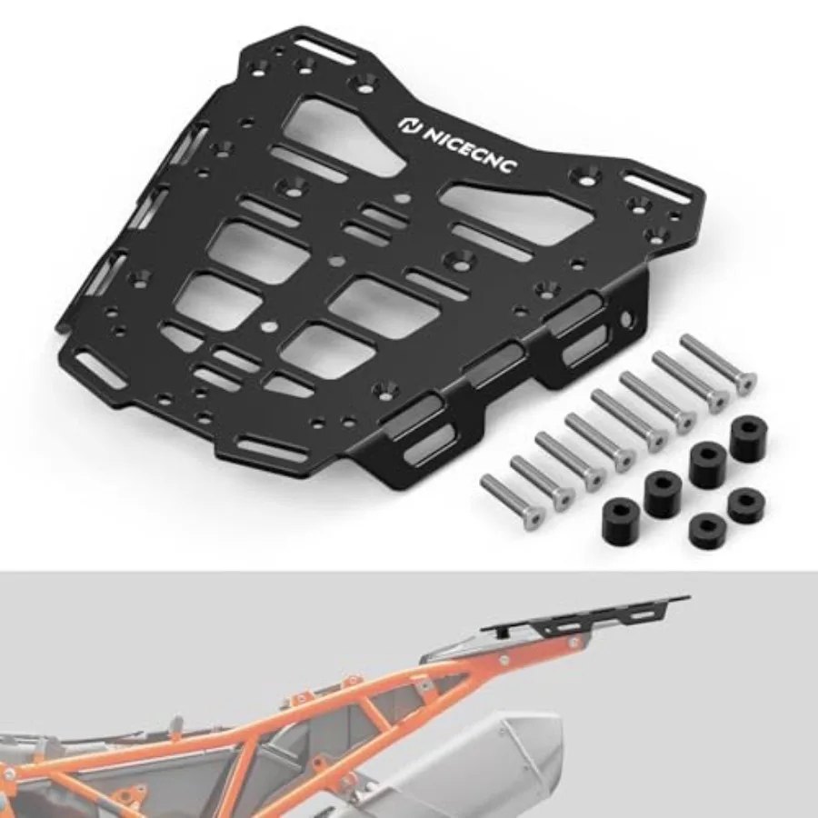 

Комплект задней багажника для мотоцикла, задняя багажная полка, совместимая с 790 Adventure 20192024 890 Adventure 20202024, черный для Enha