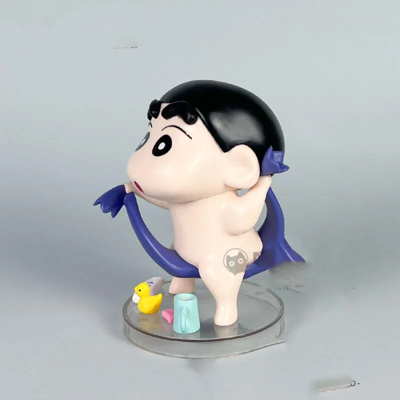 Kawaii Bath Style Crayon Shinchan Figure Gk Series Cute Q Version Nohara Shinnosuke Doll Car Desktop Ornament Decor Birthday Gif
