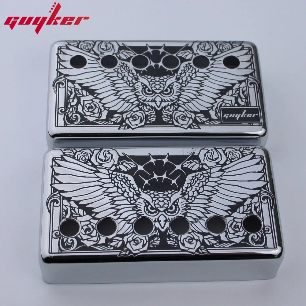 1 Set Humbucker Guitar Pickup Covers Cupronickel Material Eagle Surface for LP Guitar Parts 50 52MM