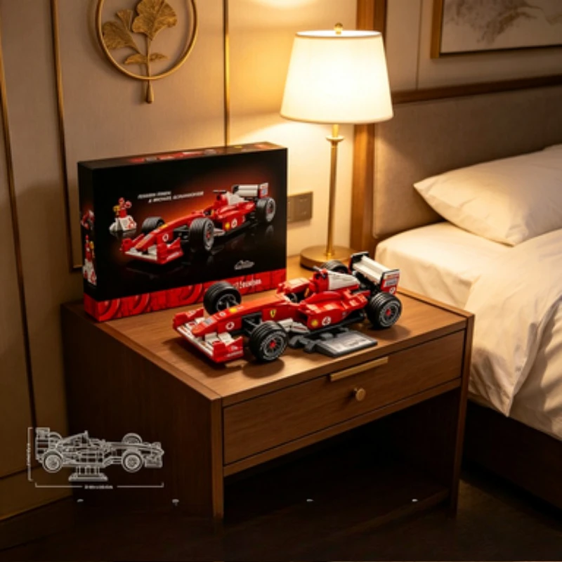 11375 Bandai Michael Schumacher F1 F2004 Carro de Corrida 735 Peças Blocos de Montar Brinquedo de Festa Presente para Convidados Compatível com Blocos LEGO