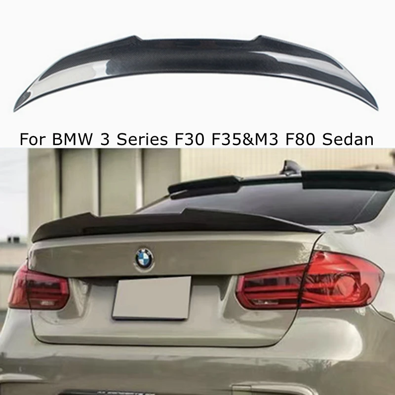 

For BMW 3 Series F30 F35&M3 F80 Sedan PSM Style Carbon Fiber Rear Spoiler Trunk Wing 2011-2019 FRP Forged Carbon