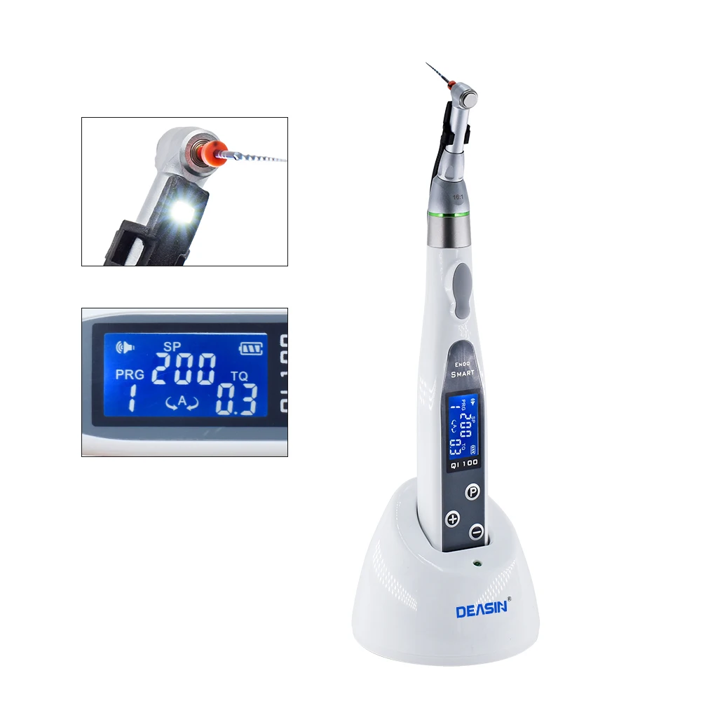 

Dental Wireless Endo Motor Smart with LED Lamp 16:1 Standard Contra Angle Endodontic Instrument