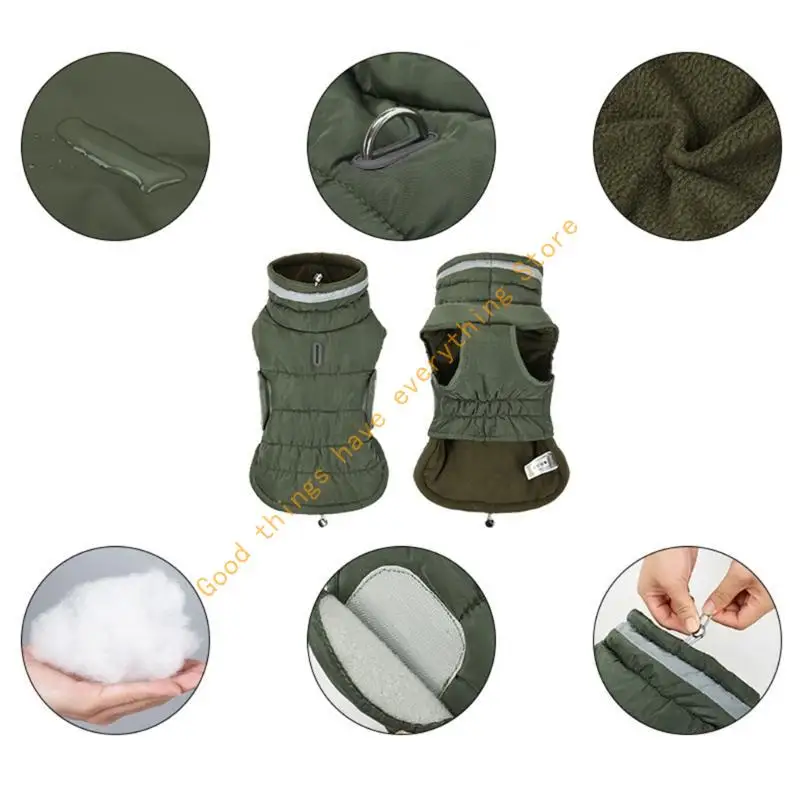 

Travel Dog Coat Polyester Dog Clothes Large Dog Fashion Light Weight Coat for Medium to Large Sized Pet 55KF