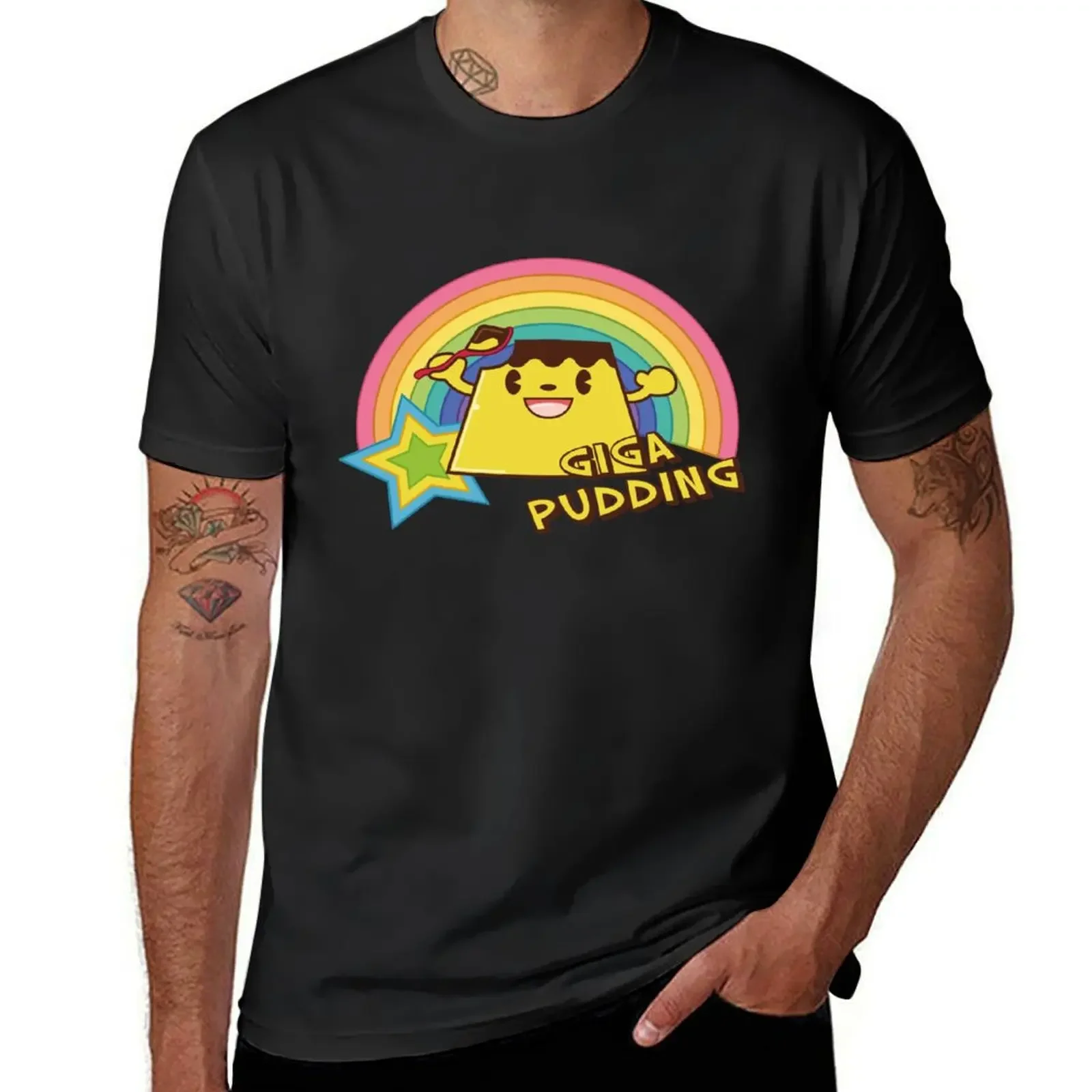 Giga Pudding camiseta para fanáticos del deporte, camisetas lindas, ropa hippie, camisetas gráficas para hombres, camisetas de alta calidad