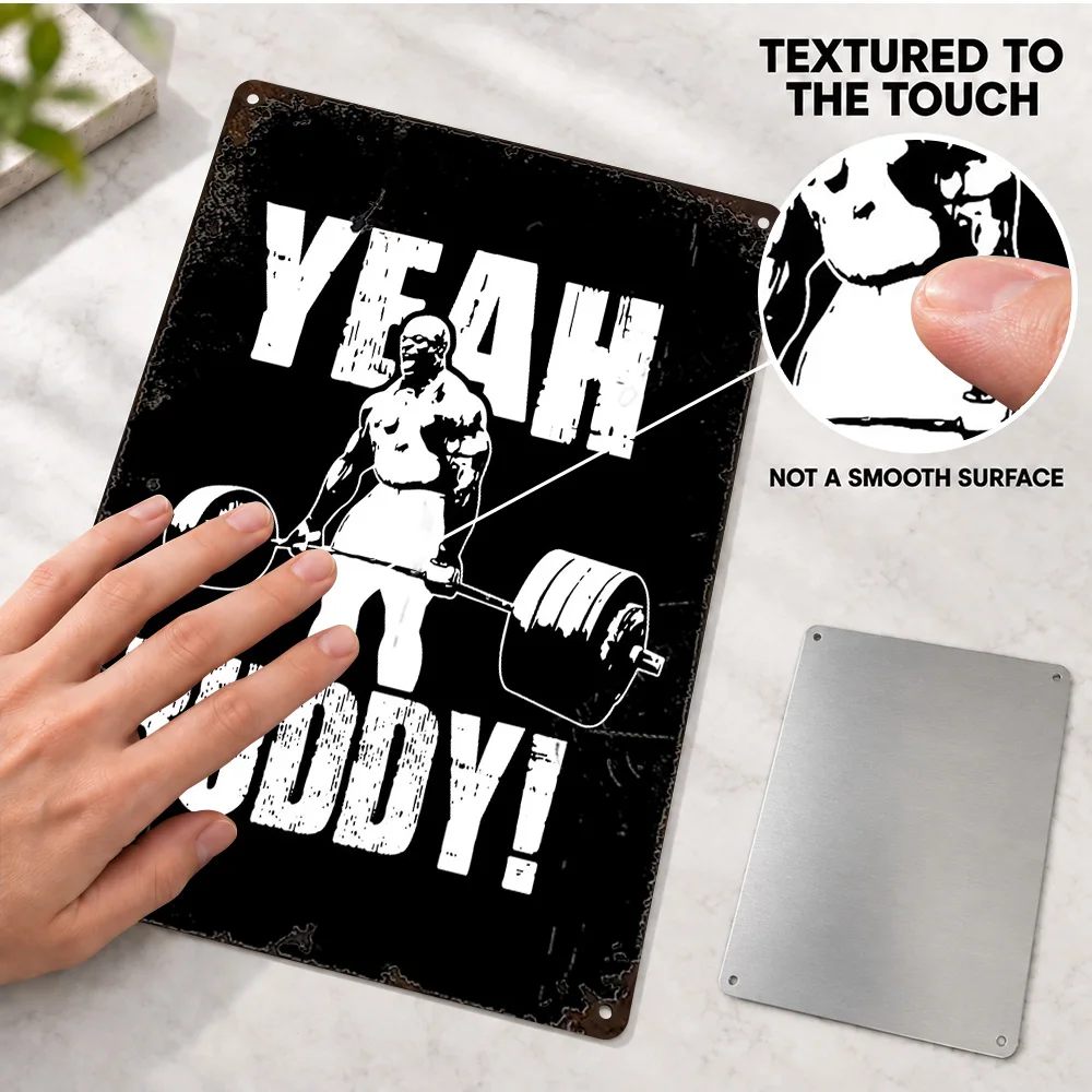 Ronnie Coleman Yeah Buddy Weightlifter Aluminum Poster Personalized Metal Sign Graphic Wall Art For Personal Training Studio