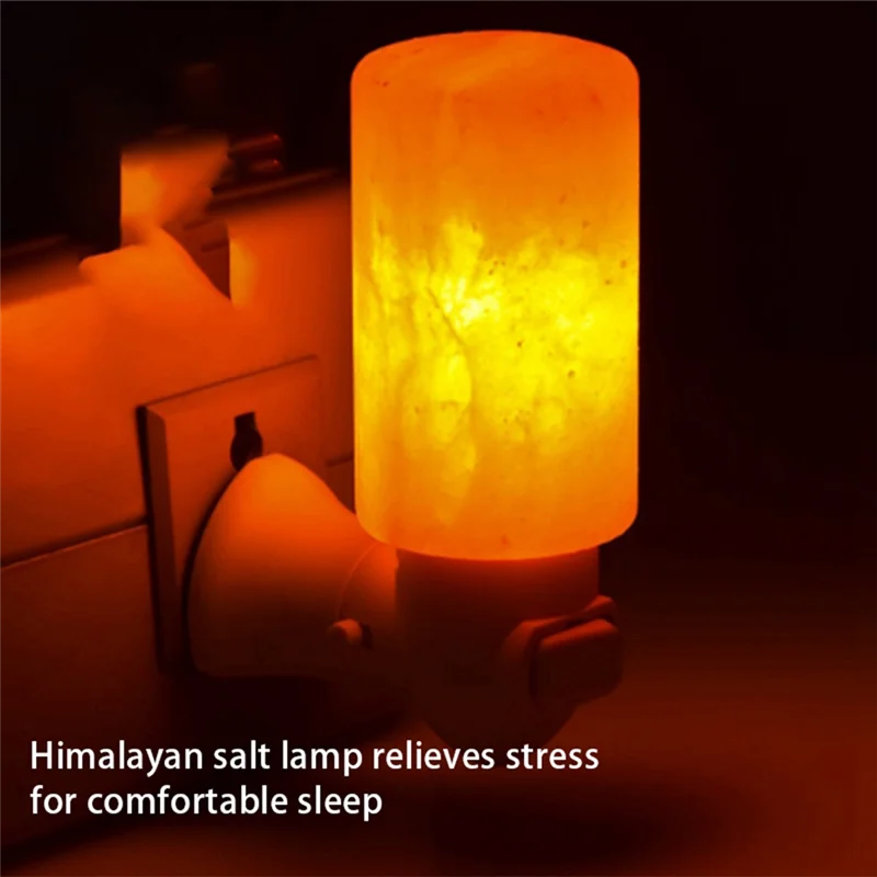 Himalayas Crystal Salt Lamp LED Warm Night Light Air Purifier Decorative Bedside Table Lamp Ornament UK Plug