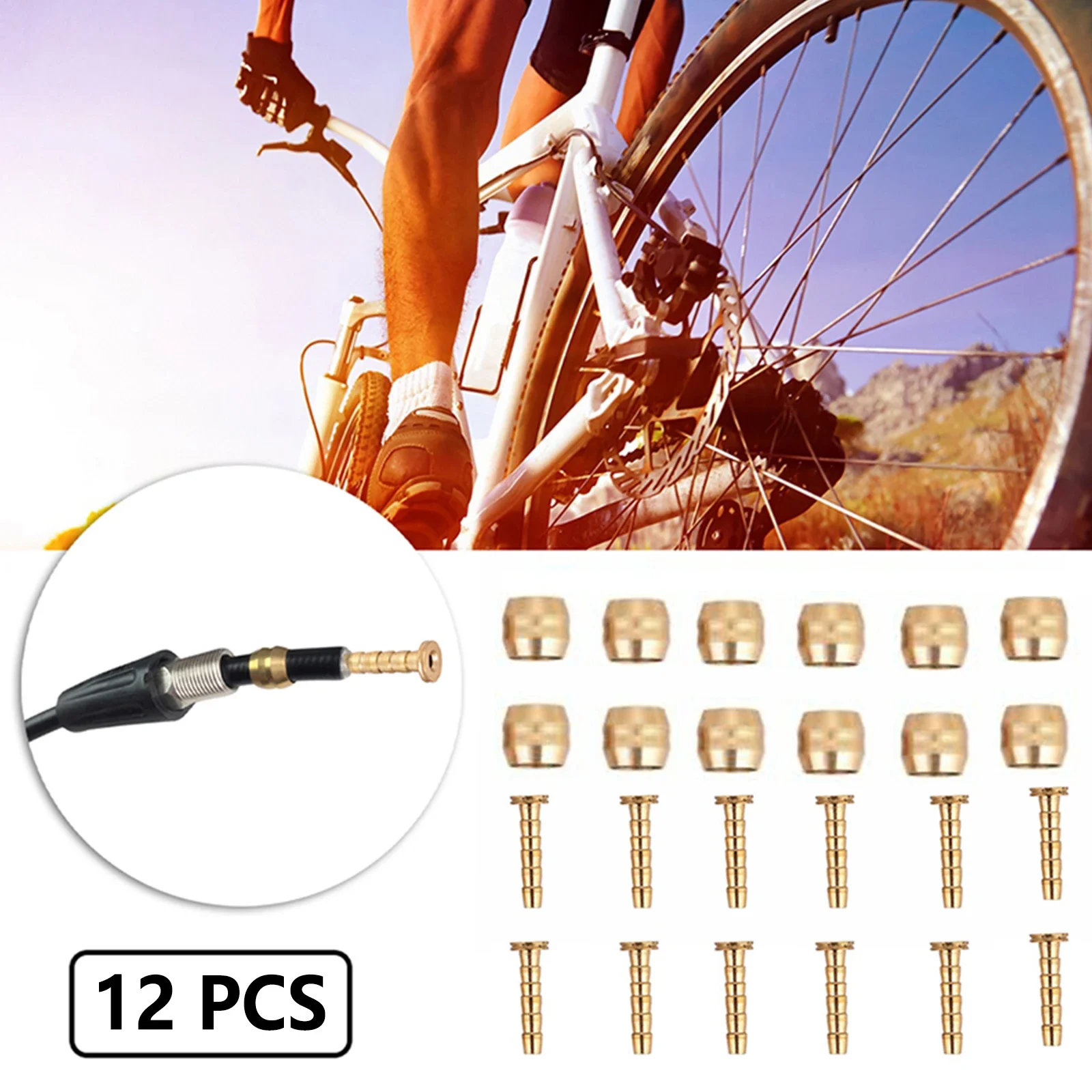 

Barb Brake Olive Hydraulic Disc Brake Hose Mountain Bike/road Bike Replacement 11.2-13.2mm Copper + Alloy High Quality