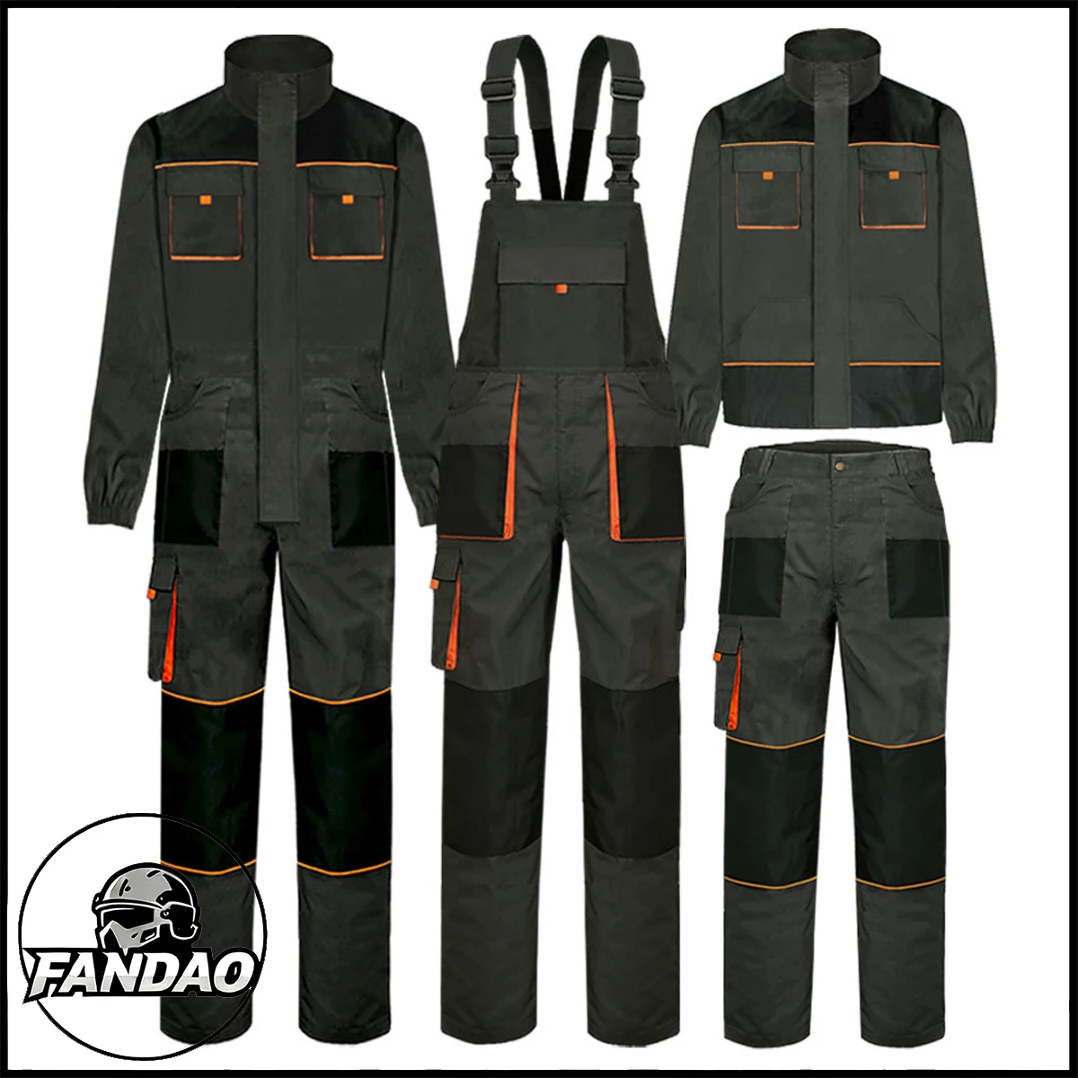 

Men's Jumpsuit Workwear Set Multi Pocket Storage Bib Pants Protective Coverall Strap Jumpsuits Repair Car Labor Work Clothes