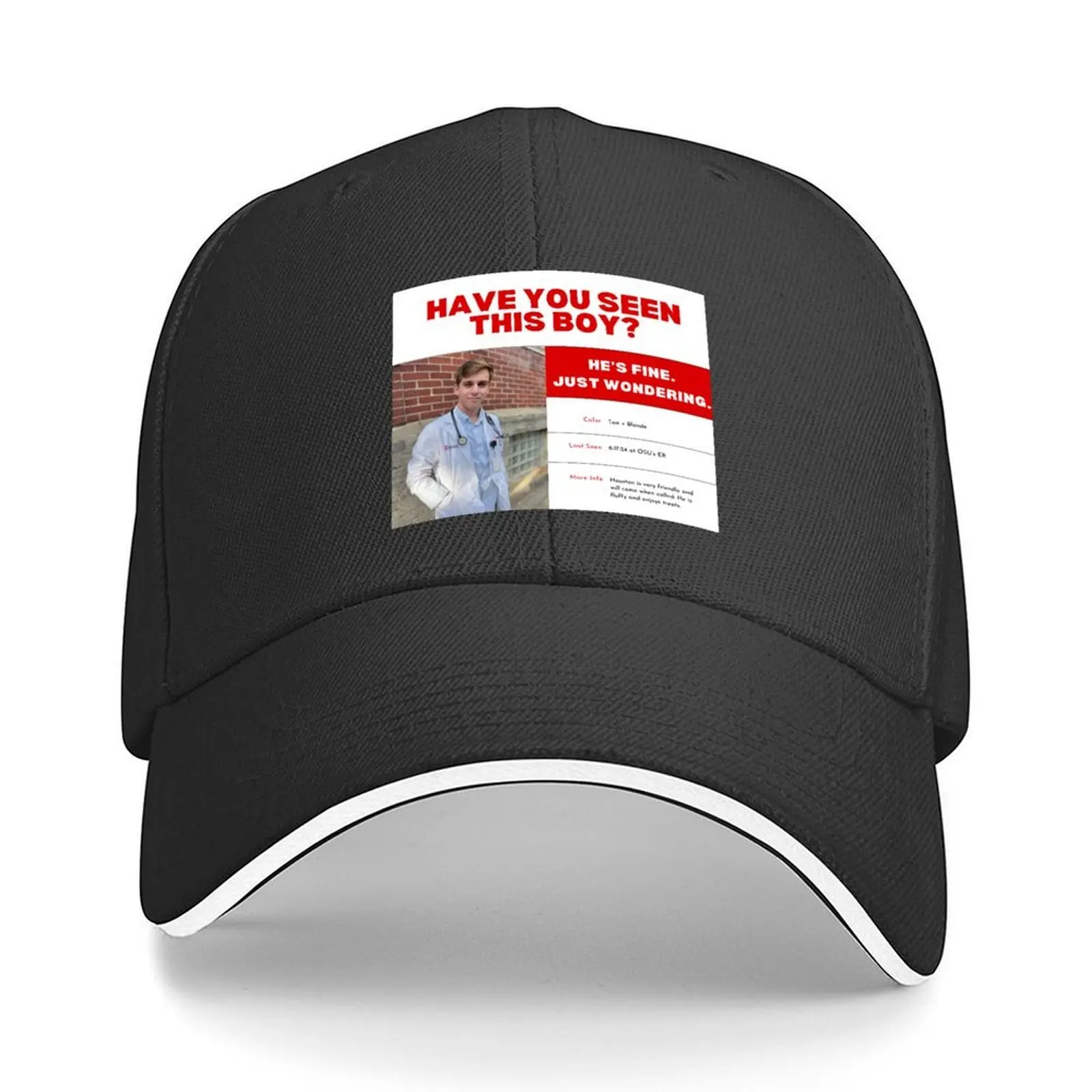 

Have you seen this boy Baseball Cap Wild Ball Hat fishing hat birthday Gentleman Hat Mens Tennis Women's