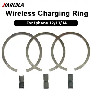 Bilashmart Wireless Charging Magnet Module Iphone 12 13 14 Pro Max Plus Rear Housing Back Glass Magnetic Metal Ring