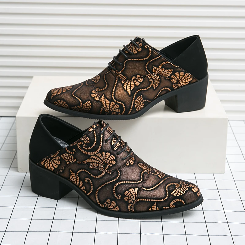 

Мужские туфли, увеличивающие рост 5,8 см, удобные кожаные туфли для свадебной вечеринки, модные мужские оксфорды на высоком каблуке