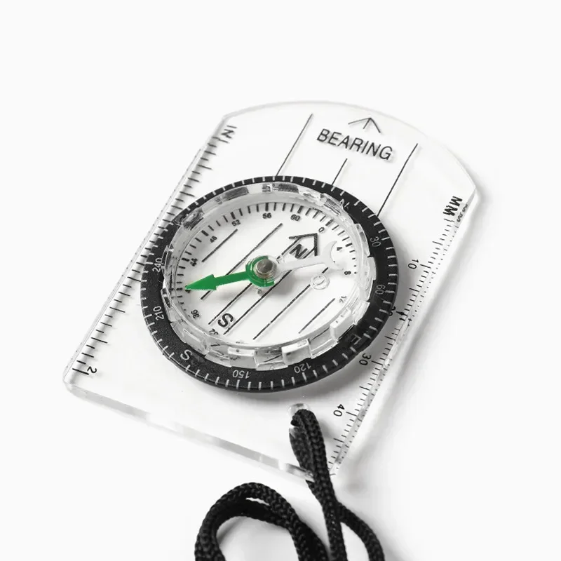 Outdoor Professional Mini Compass Map Scale Ruler Multifunctional Equipment Outdoor Hiking Camping Survival Compass Guiding Tool