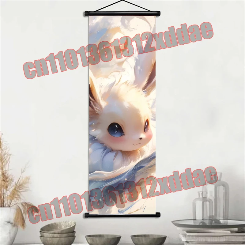 Printed Pokemon Poster Anime Wall Artwork Lucario Pictures Charizard Painting Canvas Pikachu Hanging Scrolls Home Room Decor