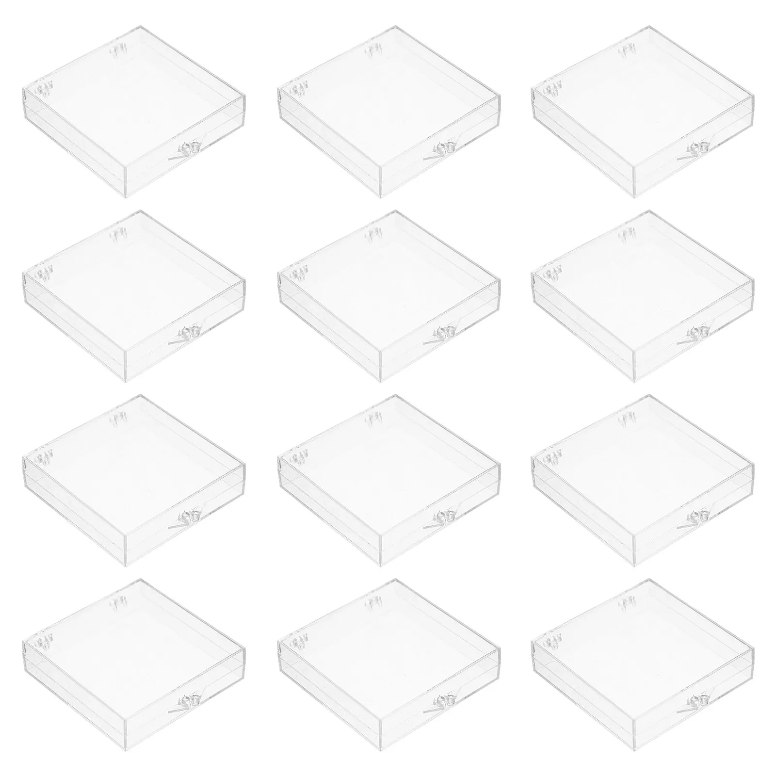 

Набор из 12 прозрачных контейнеров для хранения накладных ногтей с крышками, прочные и компактные, органайзер для типсов, подставка для маникюра