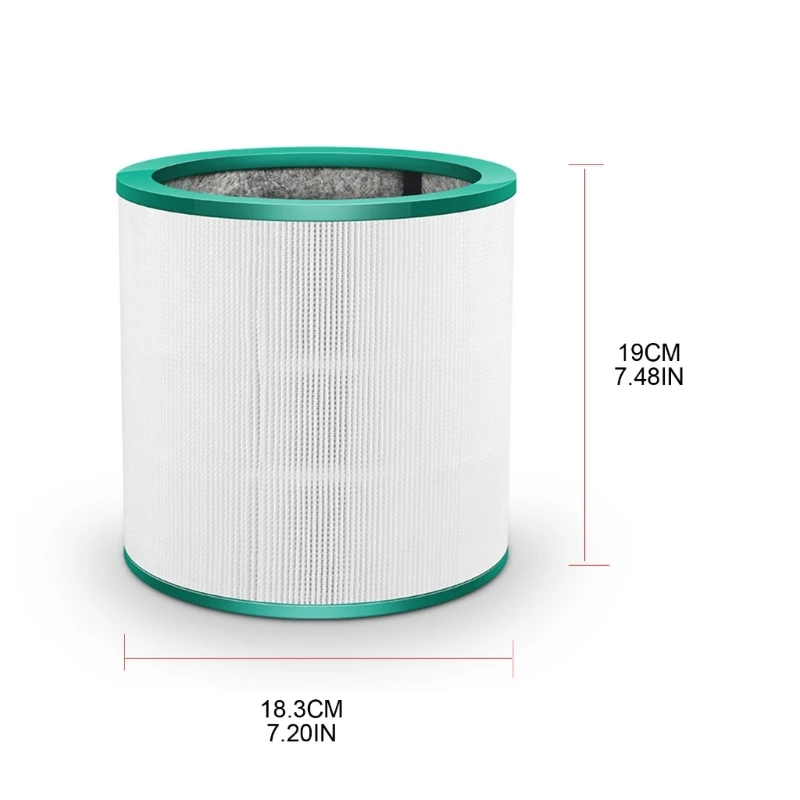 Glasvezel HEPA-filter Geschikt voor TP00/03/02/AM11/BP01 Luchtreiniger 360 ° Filtratie Dropship