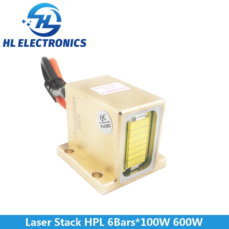 HPL 600W 6 bars*100W 808 diode laser stack laser bar emitter diode module 808nm LT HPL