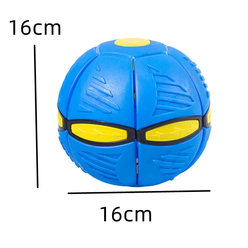 Dog Toys Glowing Flying UFO Saucer Ball Interactive Outdoor Sports Training Games Magic Deformation Flat Ball Pet Supplies