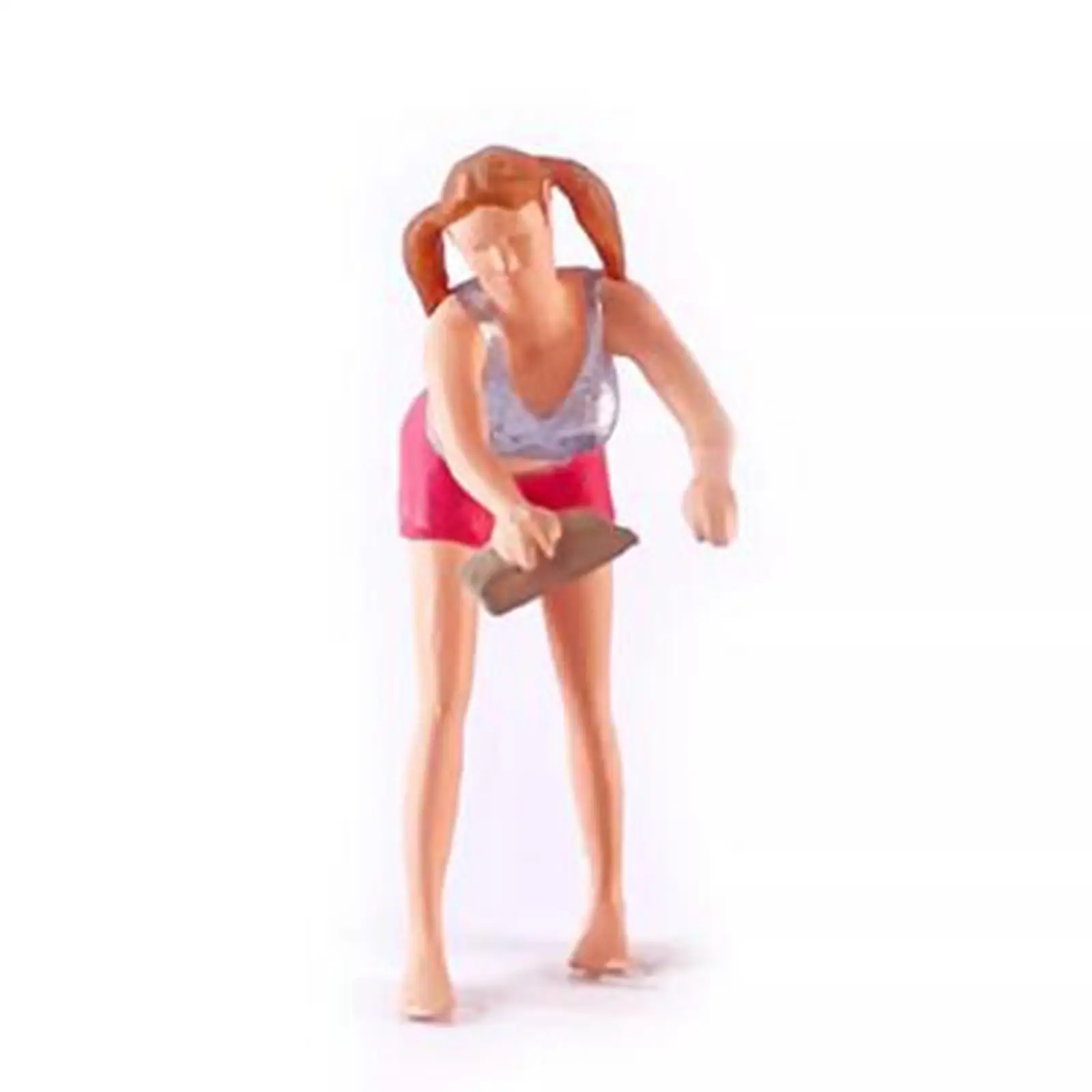 

2Pcs Fashion Figures 1:64 Hand Painted People Figures Diorama Character Figure for Scenery Landscape Ornament Accessories