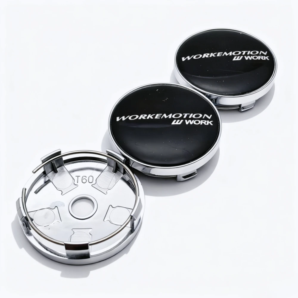 4 pièces W travail émotion Logo emblème voiture roue Center casquettes 60MM 56MM roues moyeu capuchon Workemotion Badge jante enjoliveurs couverture accessoires