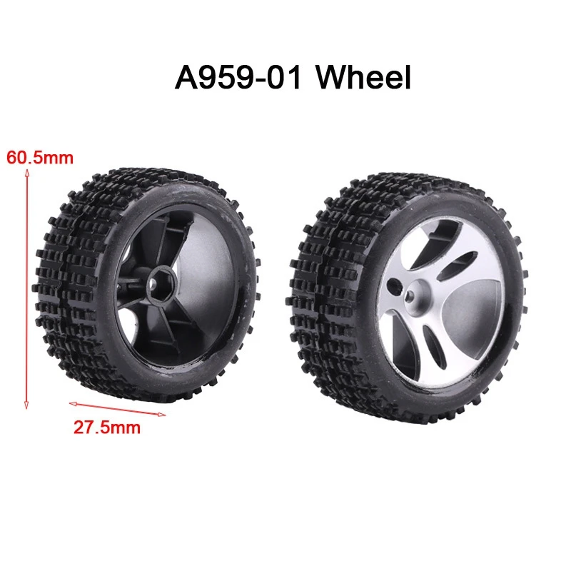 for A959 A959-B A959-A A959-01 1/18 RC Car Spare Parts Accessories 4 Pcs Wheels Tires Tyre A959-01 Climbing Car