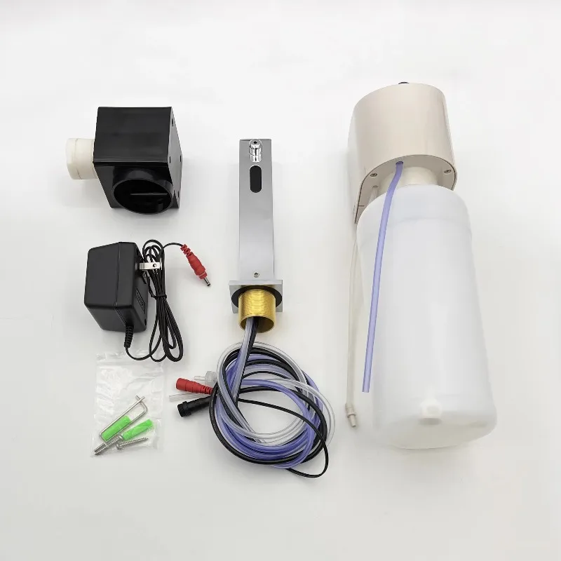 موزع الصابون السائل الأوتوماتيكي النحاسي 1000 مل بدون لمس، يعمل بالبطارية على الحائط مع ميزة الرغوة من المورد #5