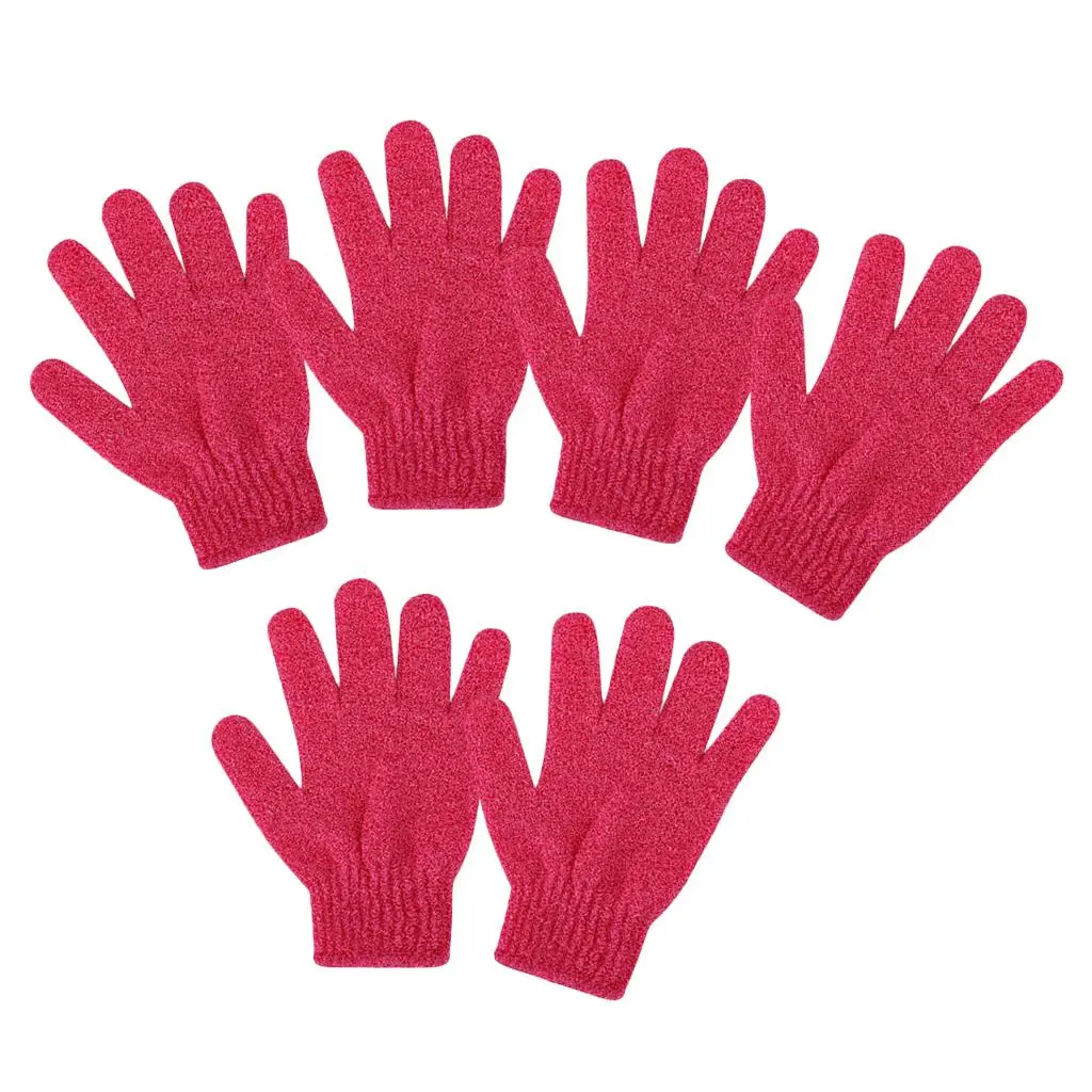 Exfoliating Gloves | 3 pairs of double-sided shower gloves | Premium