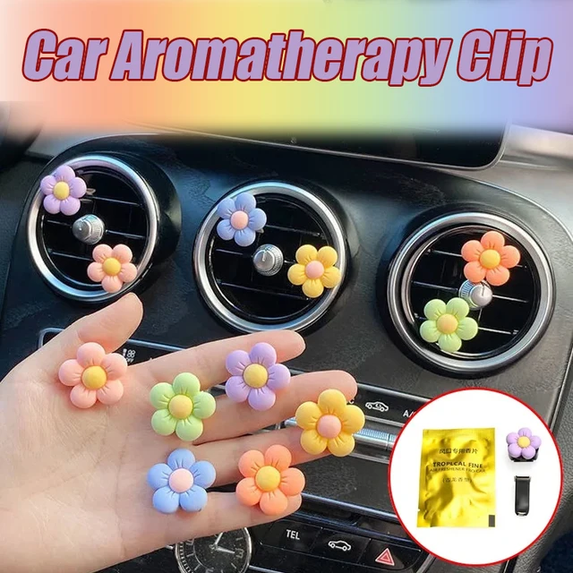 1-6Pcs Cute Flower Perfume Clip Car Air Outlet Decorat Aromatherapy Clip Odświeżacz powietrza Flora Ornament Auto Interior Accessories