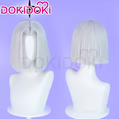 IN STOCK Lute Cosplay Wig Anime Cosplay Wig DokiDoki Men White 38cm Short Hair High Heat Resistant Lute Cosplay Free Wig Cap